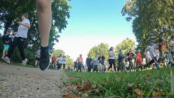 hinter dem Start