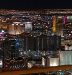 Las Vegas bei Nacht - Blick vom Stratosphere Tower Las Vegas bei Nacht