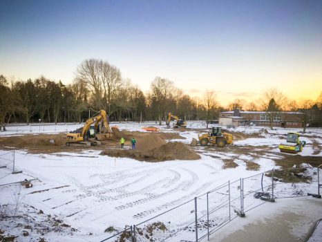 Platz ist jetzt genug - Der Bau kann beginnen