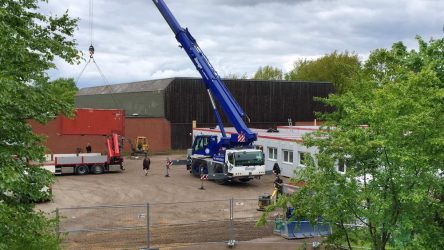 Aufbau des Containerdorfes 3